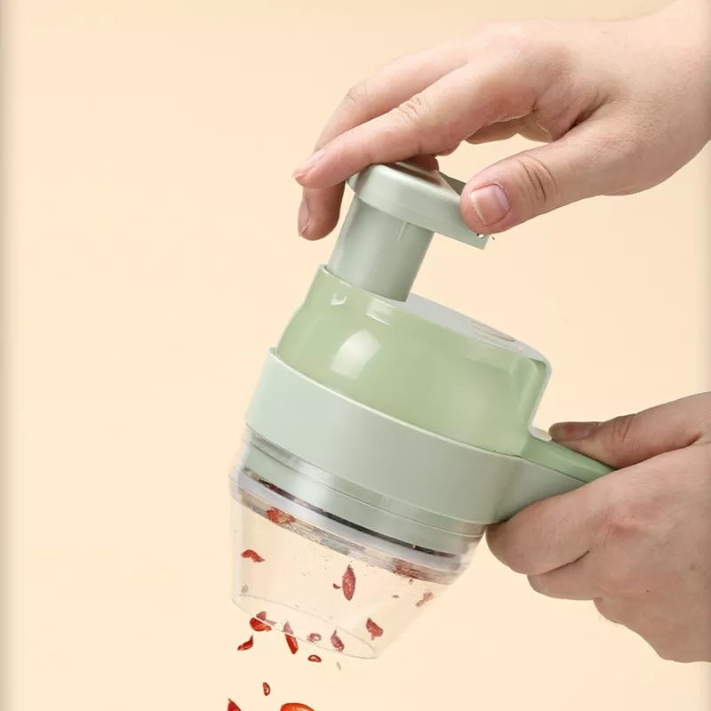 Electric Garlic Chopper Food Slicer Mincer Meat Chopper Wireless 4 In 1 Electric Electric Mini Food Chopper1 10