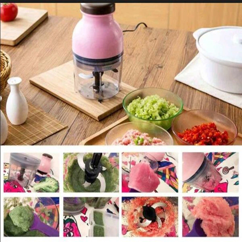 Professional Kitchen Small Food Processor Electric Mini Garlic Crusher Press Blender Grinder Mixer For Vegetable Meat 10