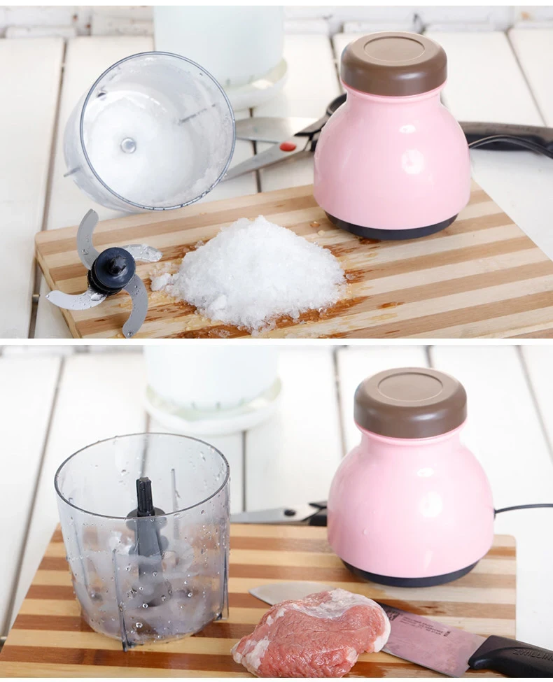 Professional Kitchen Small Food Processor Electric Mini Garlic Crusher Press Blender Grinder Mixer For Vegetable Meat 12