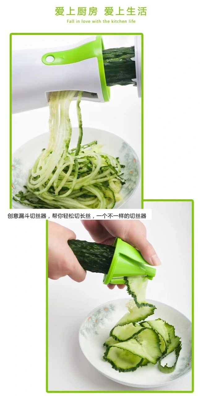 3 in 1 Handheld Spiralizer Vegetable Slicer Hand Spiral Stainless Steel Mandoline Vegetable cutter1 11