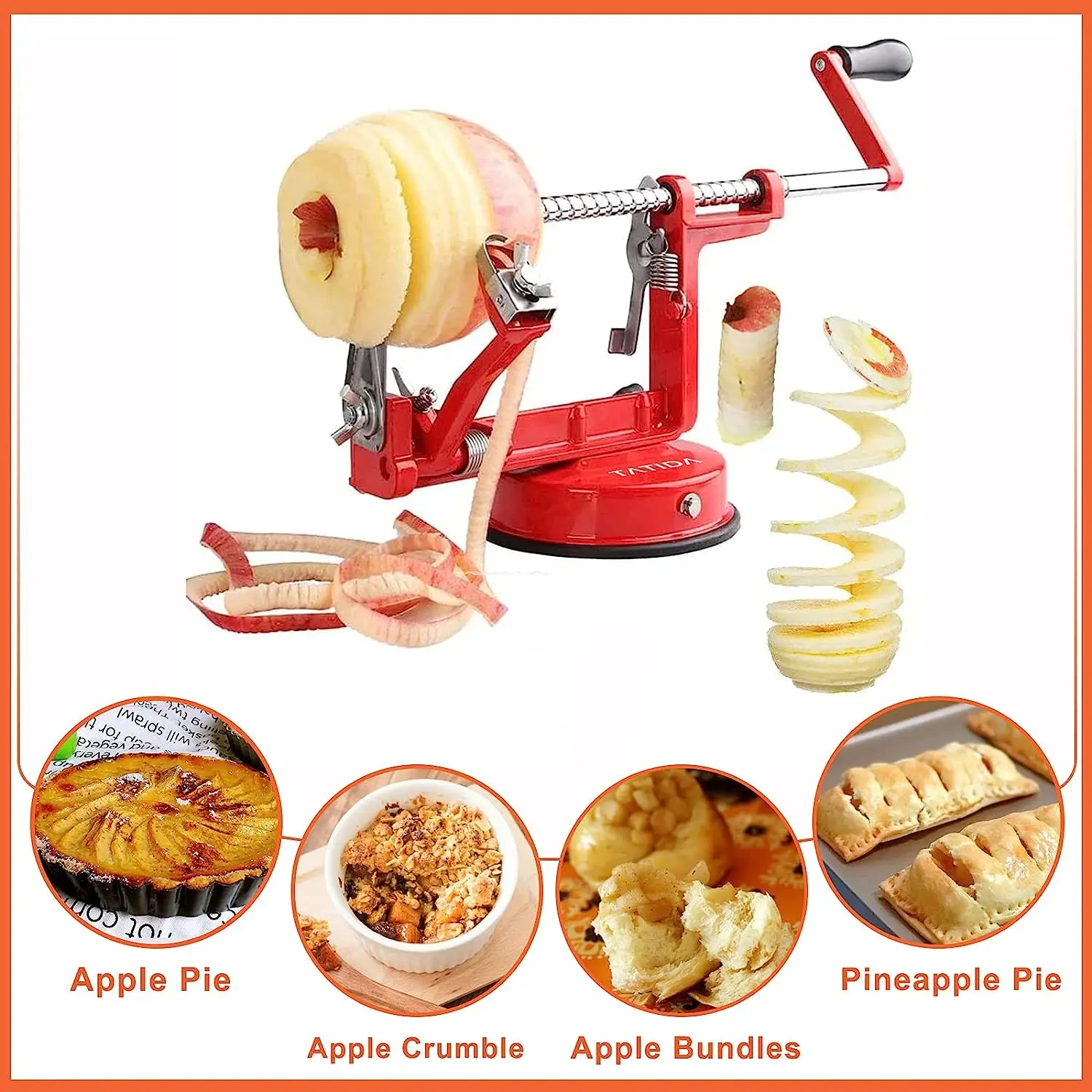 Aluminum Alloy Multi-function 3 In 1 Apple Peeler Manual Apple Peeler Cutter Apple Corer 11