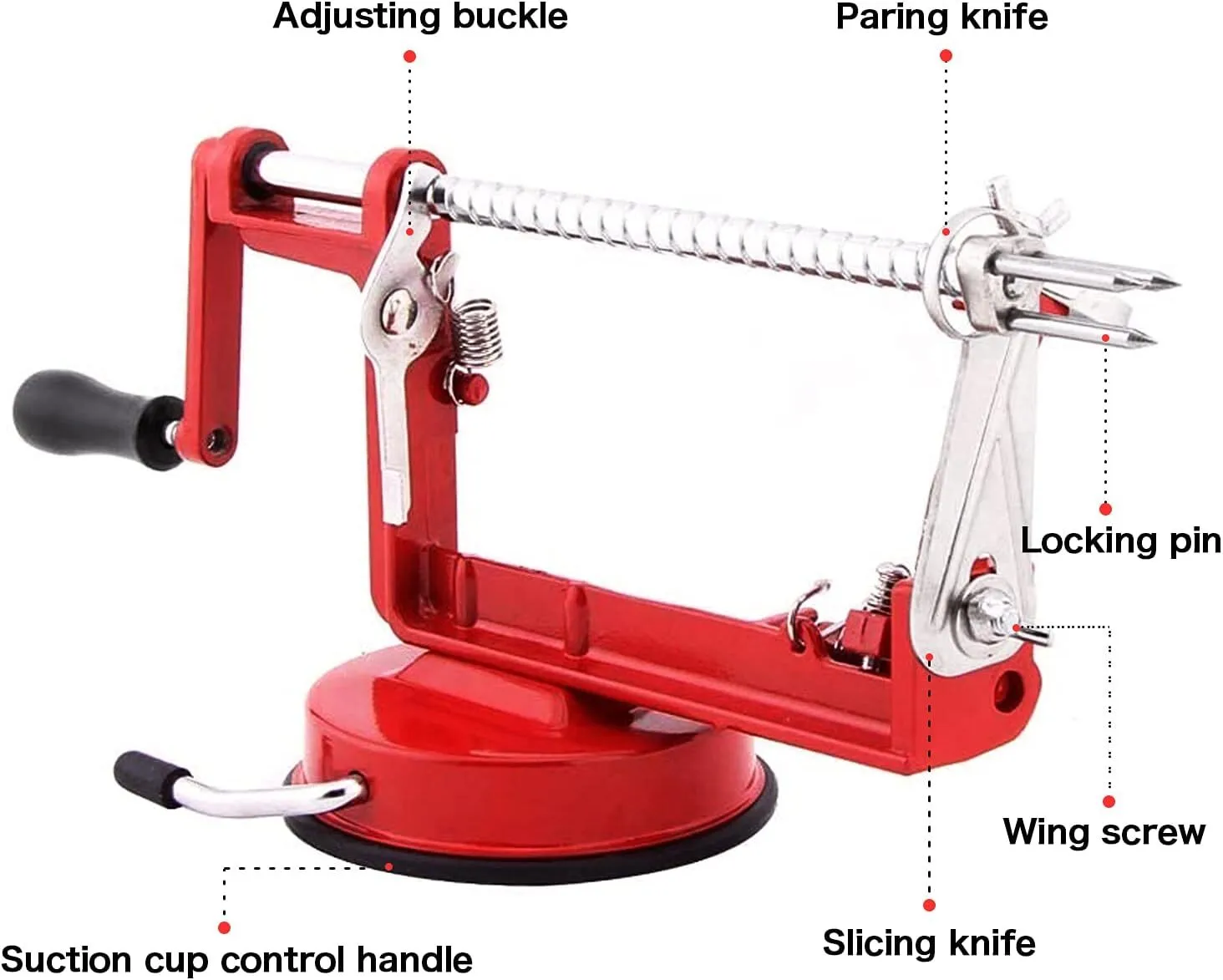 Aluminum Alloy Multi-function 3 In 1 Apple Peeler Manual Apple Peeler Cutter Apple Corer 13
