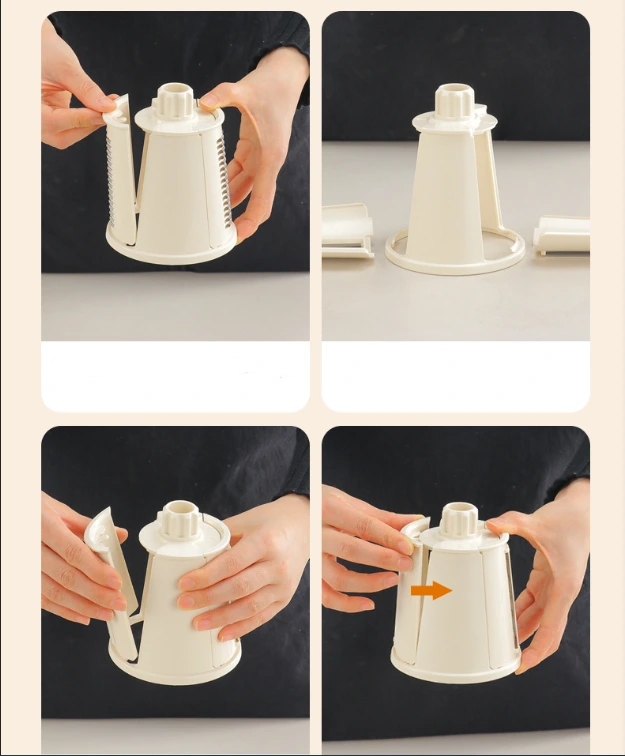 High Quality Rotary Cheese Grater Shredder 5 In 1mandoline Slicers Drum Vegetable Slicer Chopper Potato Cutter Grinder 12