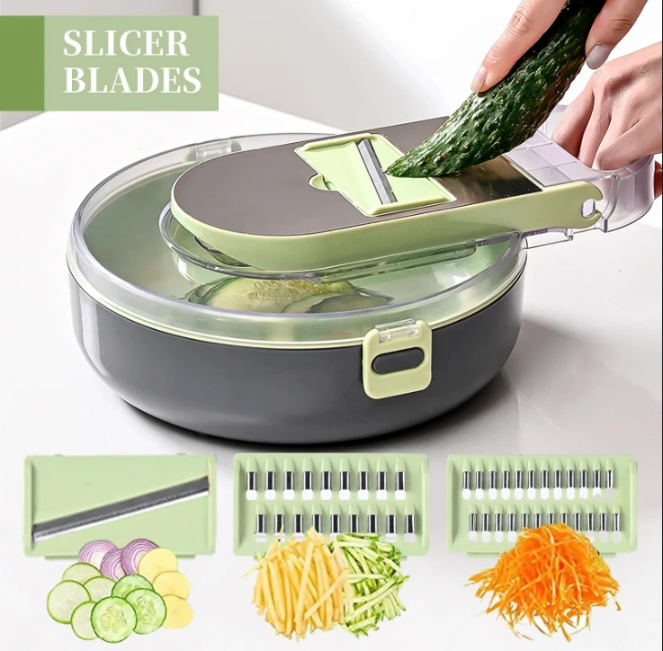 Hot Selling Kitchen Multi Manual Mandoline Fruit Vegetable Cutter Onion Dicer Veggie Slicer Vegetable Chopper 8