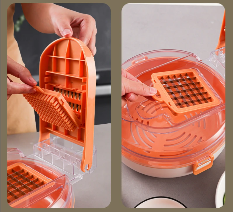 Hot Selling Kitchen Multi Manual Mandoline Fruit Vegetable Cutter Onion Dicer Veggie Slicer Vegetable Chopper 11