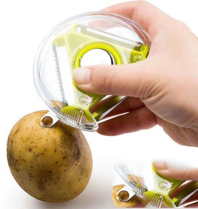 3 In 1 Rotary Fruit Vegetable Peeler With 3 Blades Multifunction Peelers 11