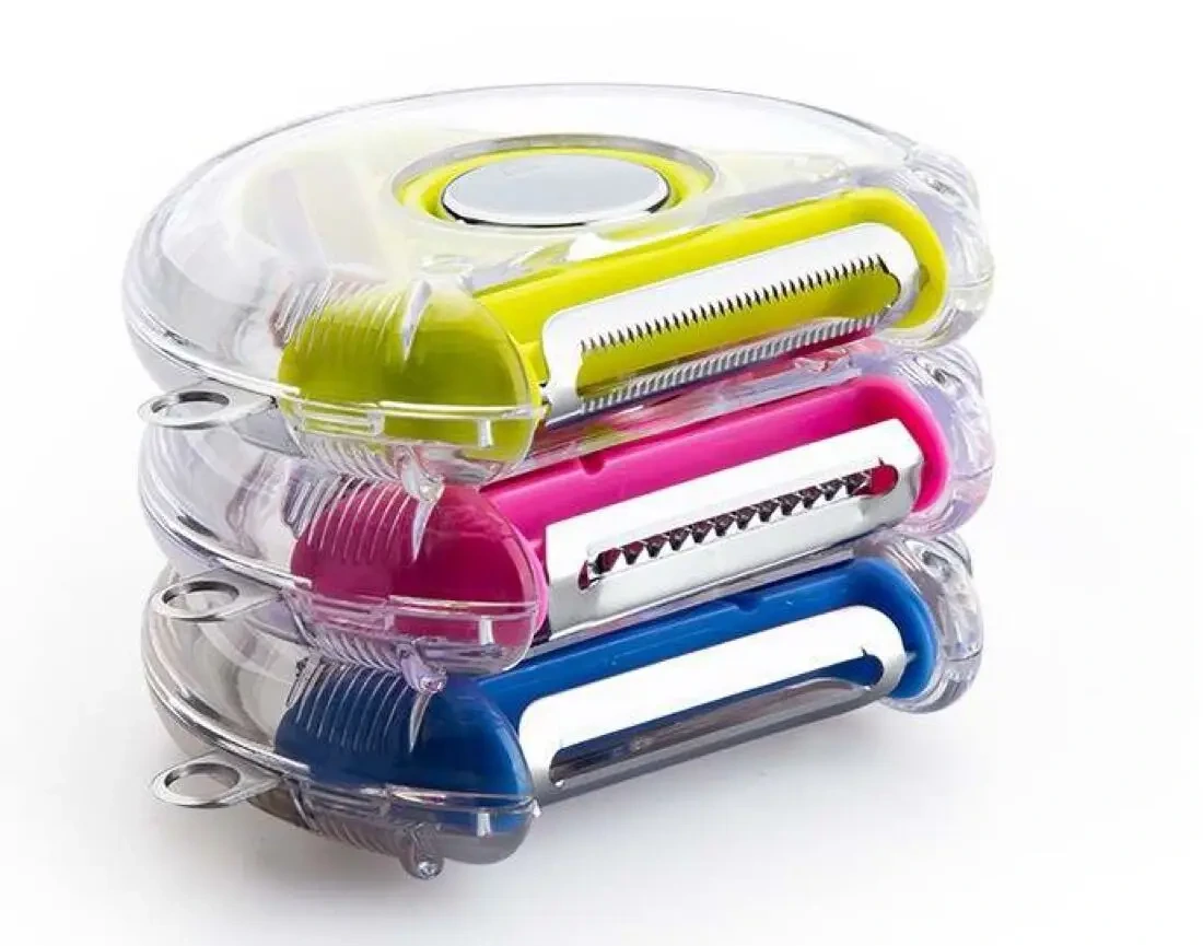 3 In 1 Rotary Fruit Vegetable Peeler With 3 Blades Multifunction Peelers 13