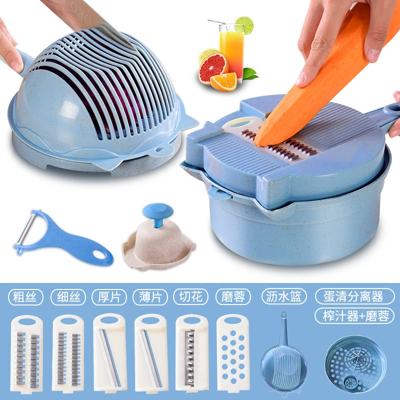 Hot Seller Kitchen Gadgets Multifunctional Vegetable Chopper Slicer Fruit Plastic Drain Basket Grater Strainer Mandoline 9 Hot Seller Kitchen Gadgets Multifunctional Vegetable Chopper Slicer Fruit Plastic Drain Basket Grater Strainer Mandoline 9