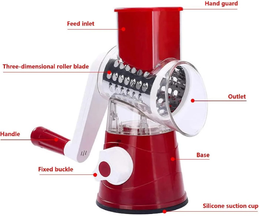 Custom Logo Upgraded Manual Vegetable Slicer Cheese Grater Vegetable And Walnuts Easy To Clean