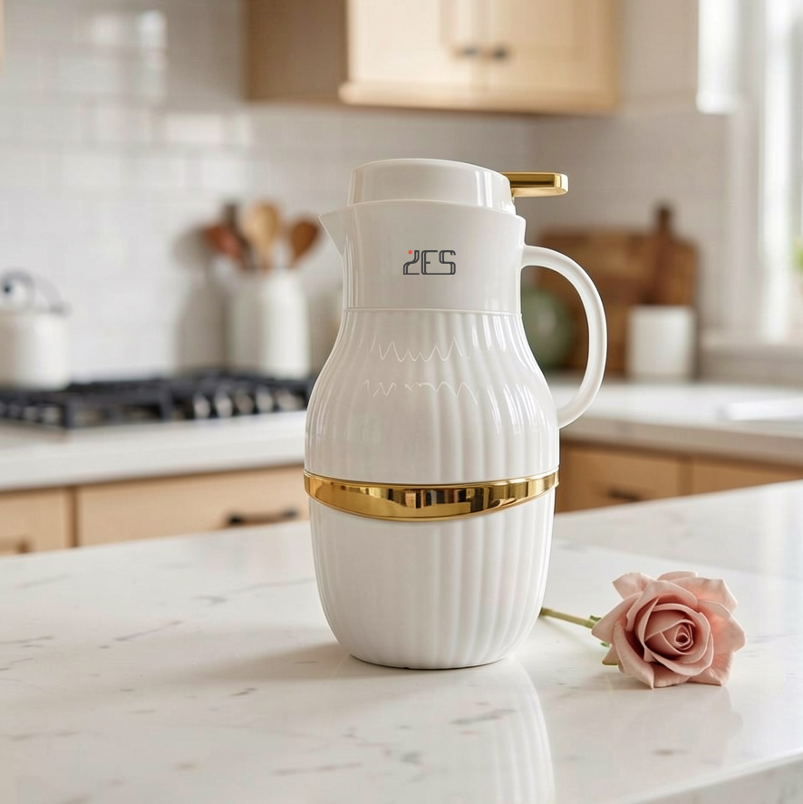 2L Vacuum Flask with pink glass